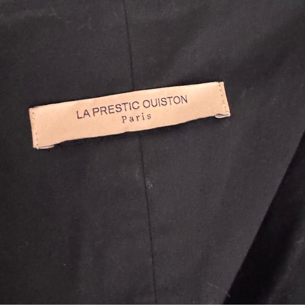 La Prestic Ouiston Paris Strapless Black Cotton Dress with Built-In Corset Sz S - Picture 11 of 13